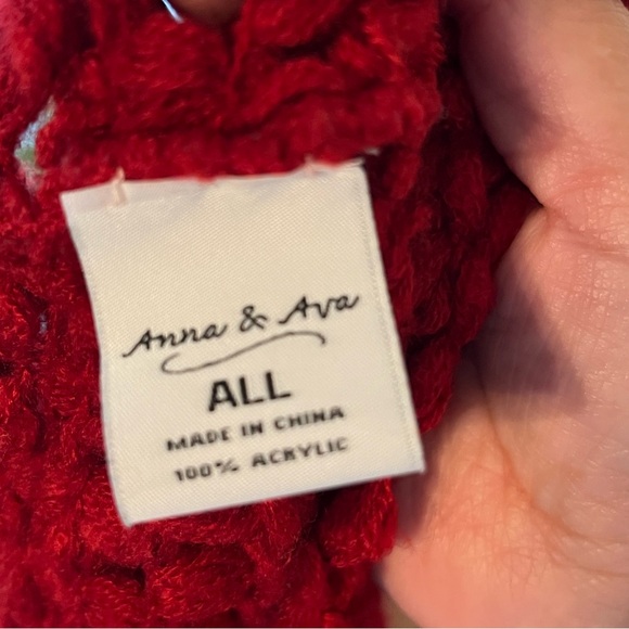🧣 Anna & Ava red chunky scarf. Acrilic material. Gently worn. 🧣 - Picture 4 of 4